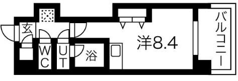 FRONT FIELD TENNOJI(ワンルーム/3階)の間取り写真