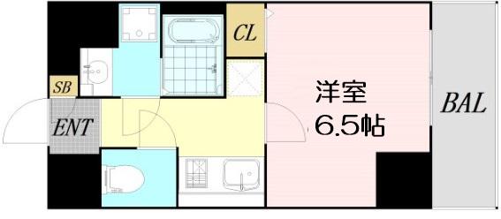 ARTIZA西長堀(1K/5階)の間取り写真