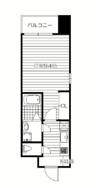 FLAT34新大阪南(1K/8階)の間取り写真
