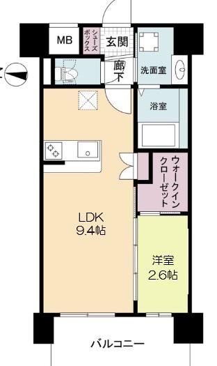 セレニテ東三国ミラク(1LDK/13階)の間取り写真