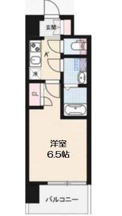LUMINOUS三国本町(1K/1階)の間取り写真