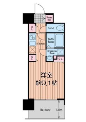 エスキュート梅田・中崎町(ワンルーム/10階)の間取り写真