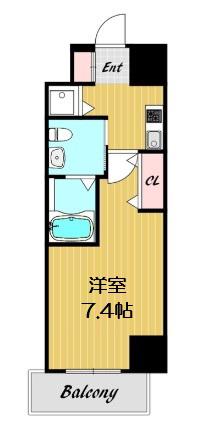 CITY LUX NAMBA(1K/7階)の間取り写真
