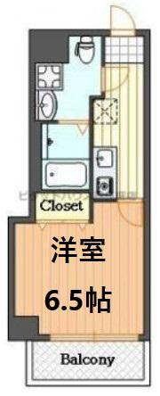 アリバあみだ池(1K/3階)の間取り写真