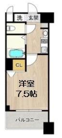 フェニックス日本橋高津(1K/7階)の間取り写真