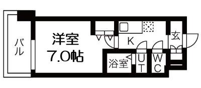 LIVIAZ OSAKA VERITE(1K/4階)の間取り写真