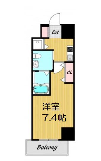 CITY LUX NAMBA(1K/3階)の間取り写真