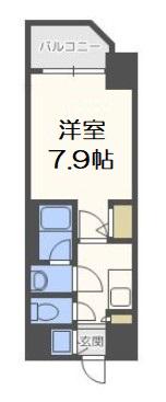 S-RESIDENCE福島LUXE(1K/14階)の間取り写真