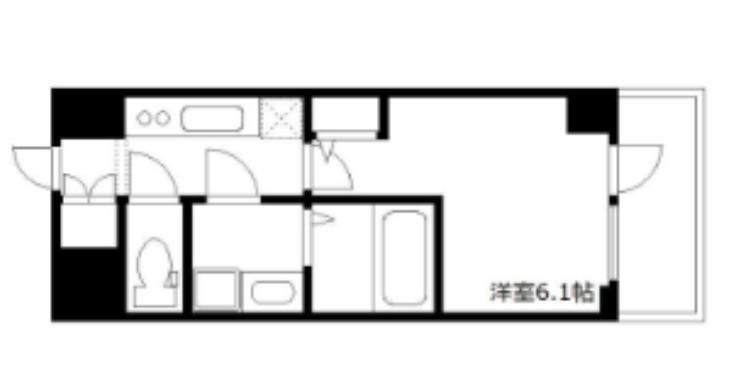 エスリード弁天町ノース RESIDENCE(1K/7階)の間取り写真