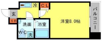 SERENITE北浜(1K/5階)の間取り写真