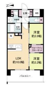 ソルレヴェンテ新梅田(2LDK/4階)の間取り写真