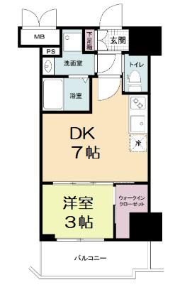 セレニテ福島アリア(1DK/12階)の間取り写真