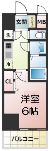 DIMUS新大阪(1K/7階)の間取り写真