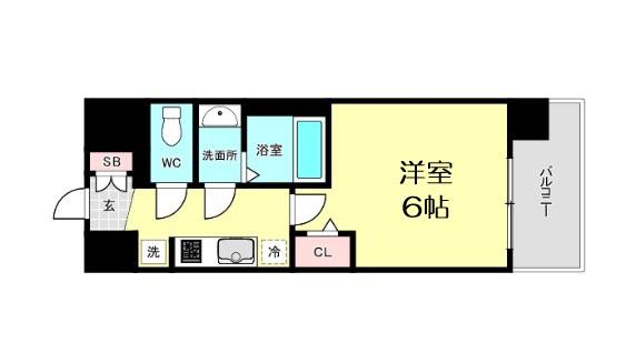 プレリス阿波座BLOOM(1K/5階)の間取り写真