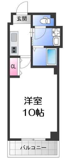 ヴィラナリー大今里(1K/7階)の間取り写真