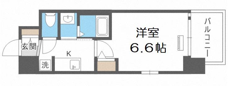 エステムコート新大阪ⅩⅣアイシー(1K/6階)の間取り写真
