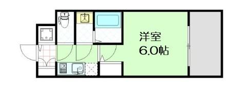 エスリード大阪梅田リュクス(1K/7階)の間取り写真