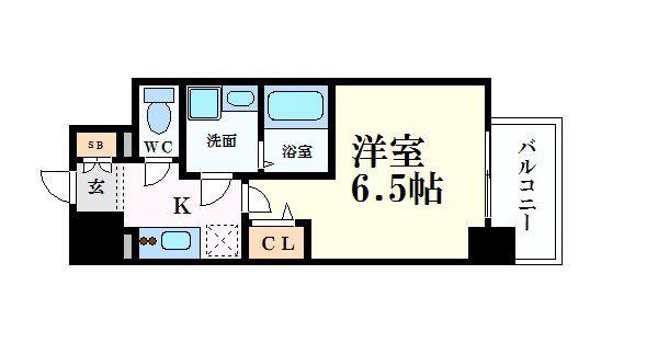 ルーエ本町(1K/5階)の間取り写真