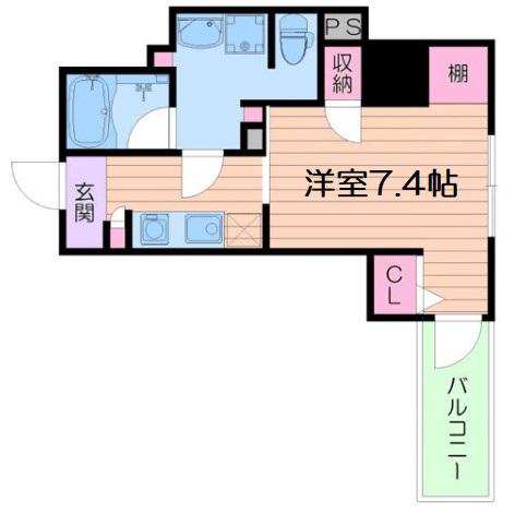 フォレステージュ北堀江(1K/8階)の間取り写真