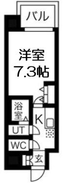 LIVIAZ SHIN-OSAKA CIEL(1K/2階)の間取り写真