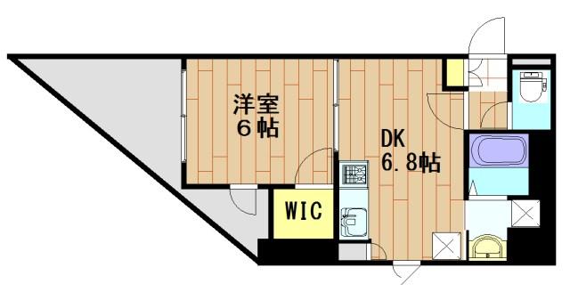 アプライズ西長堀(1DK/9階)の間取り写真
