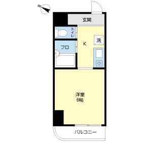 ハーバーメゾン弁天(1K/2階)の間取り写真