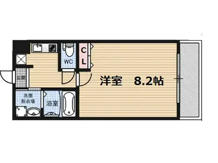 パーラム野田(1K/9階)の間取り写真