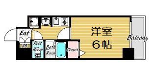 シャンティ千歳(1K/4階)の間取り写真