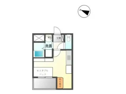 リバパレス靭公園(ワンルーム/3階)の間取り写真