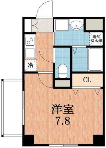 レジュールアッシュ天王寺2(1K/4階)の間取り写真