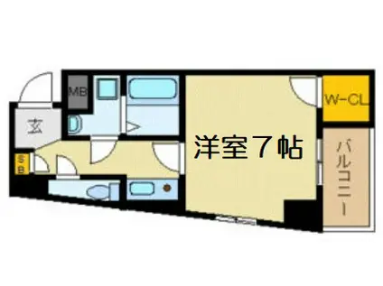 プレサンス中之島公園パークレジデンス(1K/6階)の間取り写真