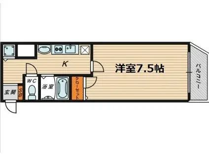 エスライズ桜ノ宮(1K/6階)の間取り写真