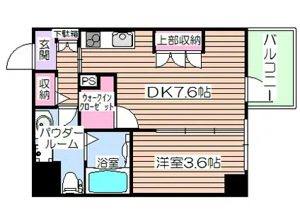 アドバンス西梅田Ⅳエール(1DK/11階)の間取り写真