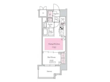 アーバネックス西天満(1DK/6階)の間取り写真