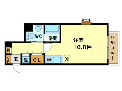 アーデン江戸堀(ワンルーム/5階)の間取り写真