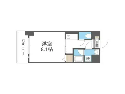 エグゼ大阪ドームⅡ(1K/2階)の間取り写真