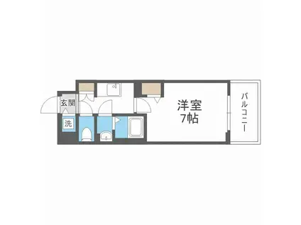 ファーストフィオーレ新梅田(1K/3階)の間取り写真