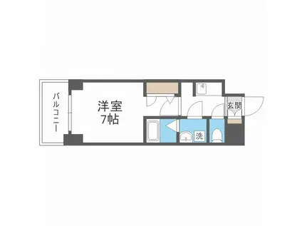 S-RESIDENCE大阪九条ノース(1K/7階)の間取り写真