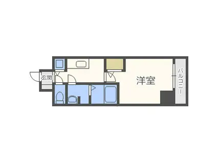プレサンス梅田東ベータ(1K/11階)の間取り写真