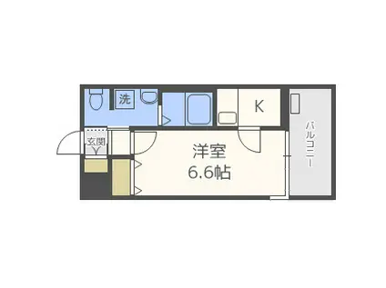 W.O.B.KYOBASHI(1K/6階)の間取り写真