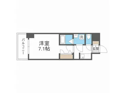 S-RESIDENCE大阪九条ノース(1K/8階)の間取り写真