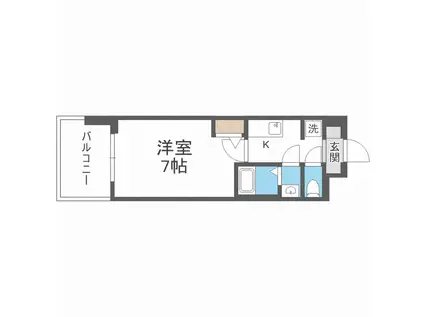 セレニテ新大阪プリエ(1K/14階)の間取り写真