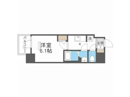 エステムコート梅田・天神橋Ⅳ ステーションフロント(1K/12階)の間取り写真