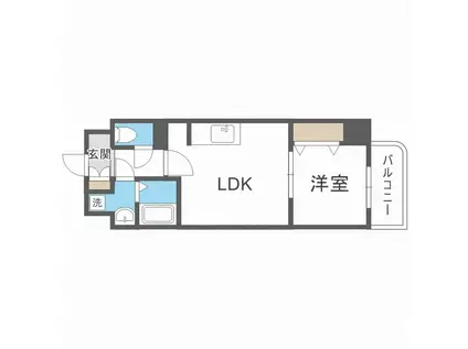 GARDENHOUSE新今里(1LDK/3階)の間取り写真