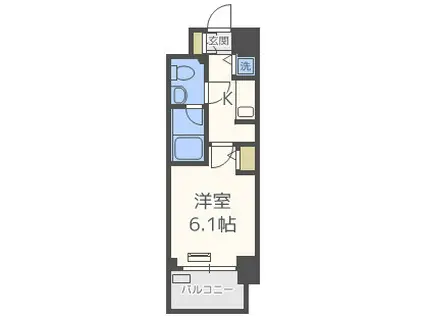 エスライズ大阪ドームレジデンス(1K/3階)の間取り写真