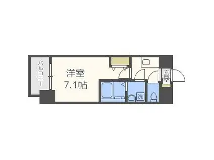 アドバンス大阪城グロリア(1K/8階)の間取り写真