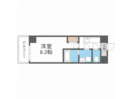 TOYOTOMI STAY PREMIUM 梅田西(1K/7階)の間取り写真