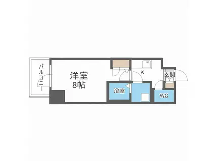 JPレジデンス大阪城東V(1K/2階)の間取り写真