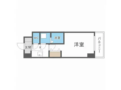 JPレジデンス大阪ウエストⅢ(1K/7階)の間取り写真