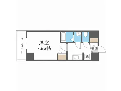 TOYOTOMI STAY PREMIUM 難波元町(1K/5階)の間取り写真